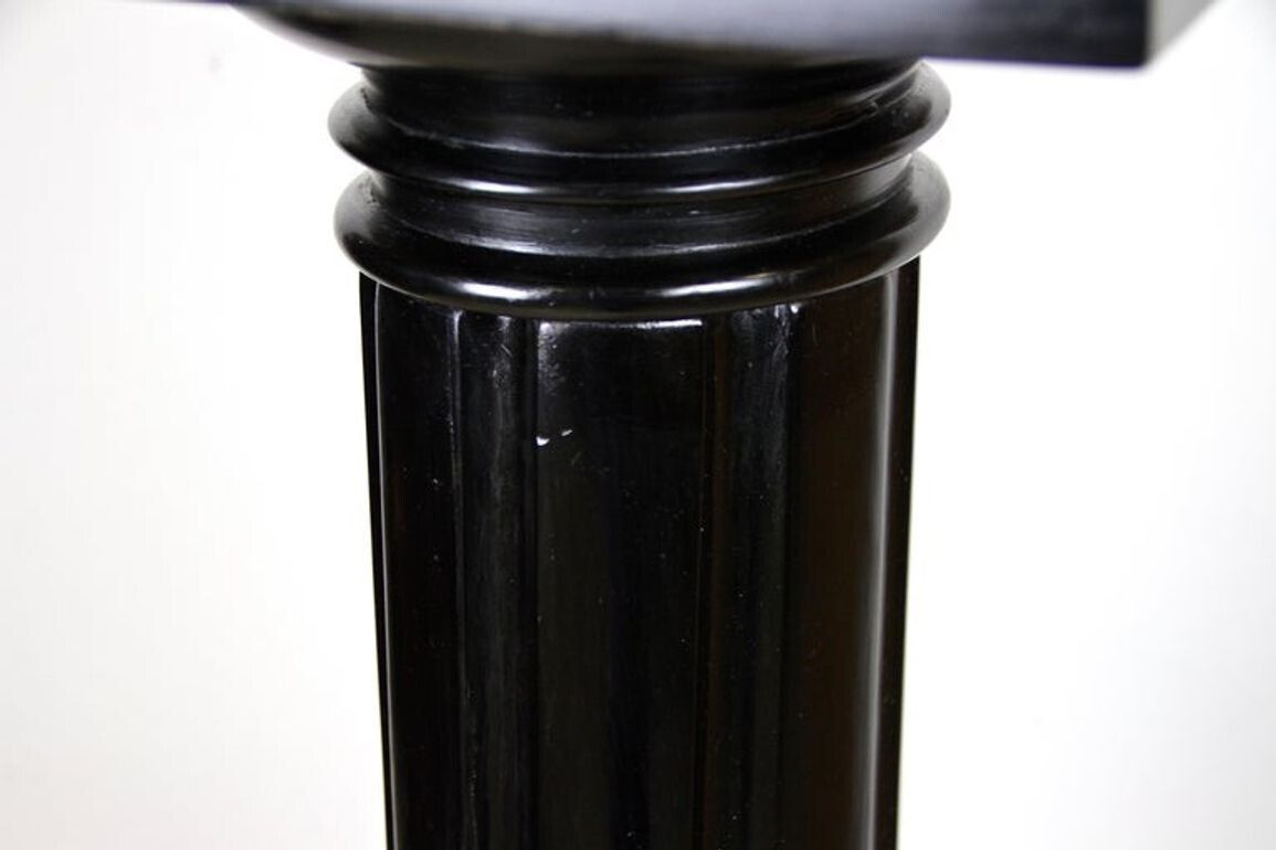 Home Decor 20th Century Art Nouveau Pedestal Or Column, Ebonized /Handcarved, At Ca. 1900 photo