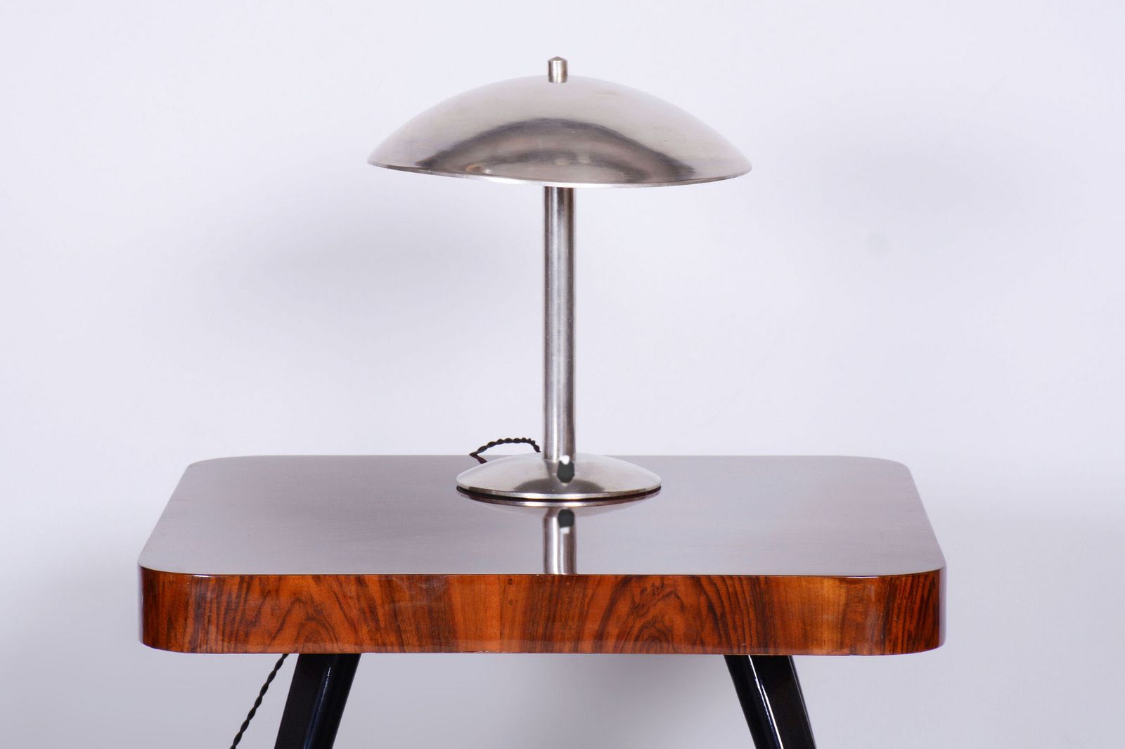Restored Bauhaus Table Lamp, By Napako, Chrome Plated Steel, Czech, 1930s photo Lighting