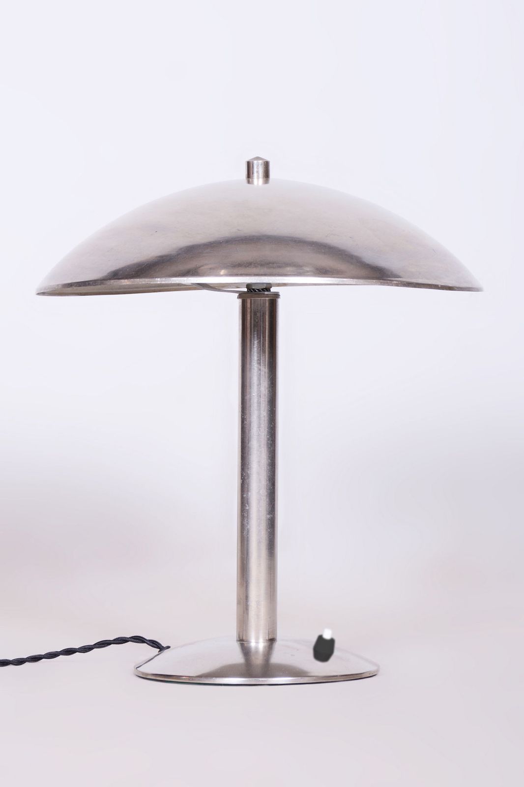 Restored Bauhaus Table Lamp, By Napako, Chrome Plated Steel, Czech, 1930s photo vinterior