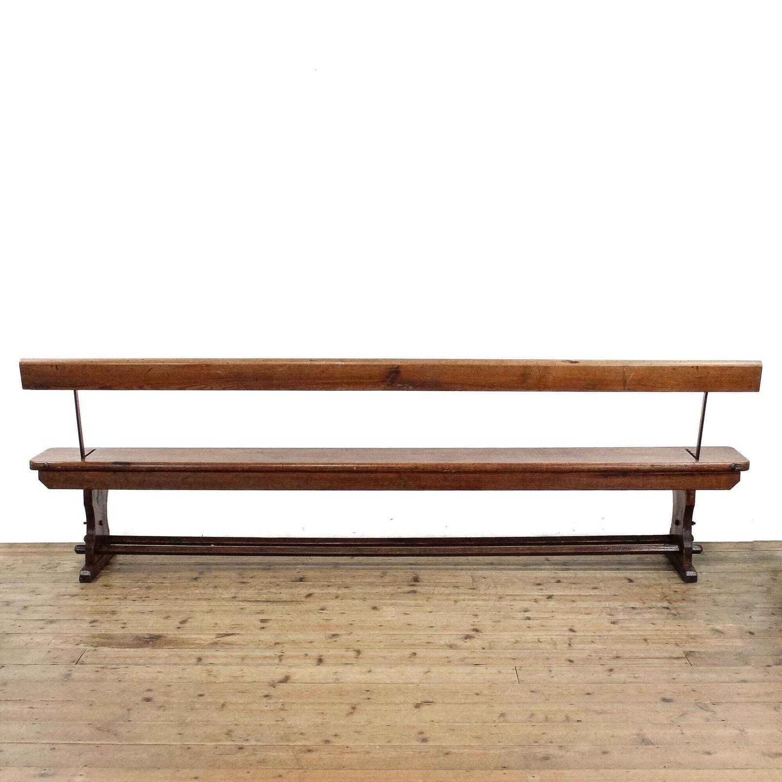 Antique Pine Flip Over Railway Bench | Antique Furniture | Antique Bench | Antique Pitch Pine Bench (M 5890) photo for sale