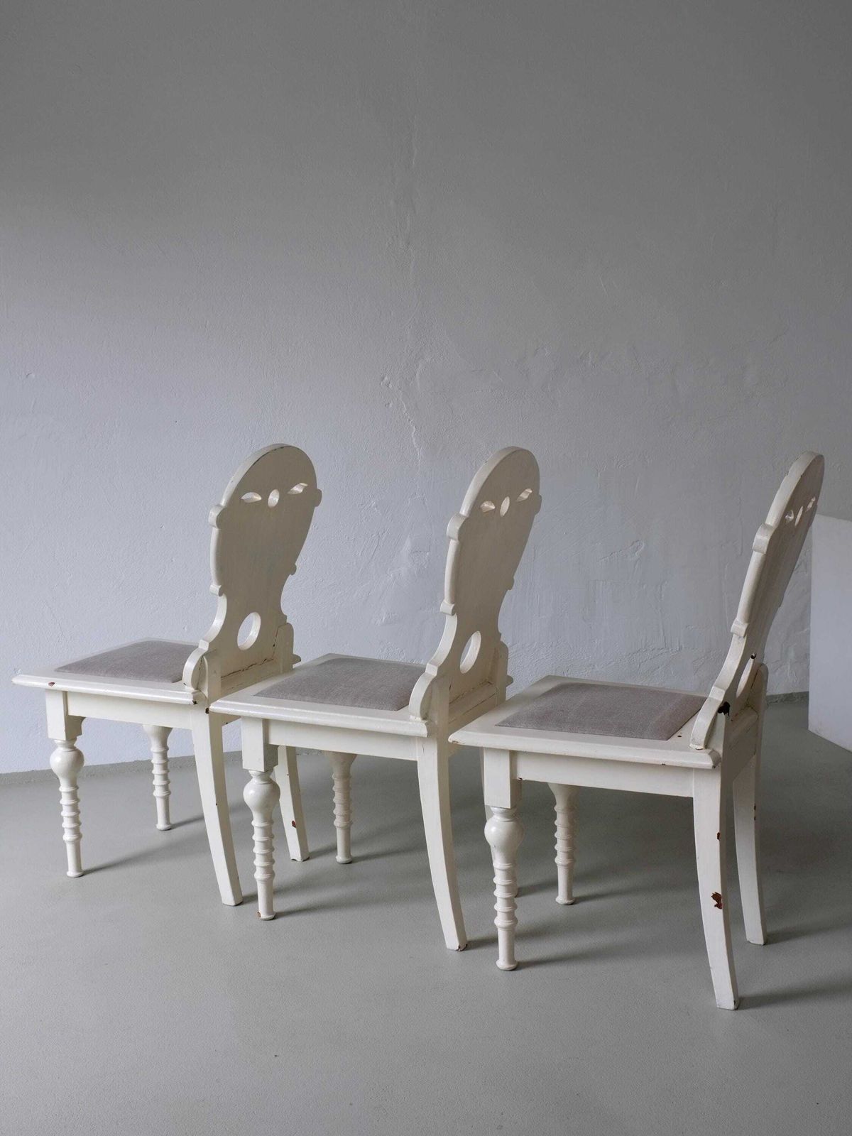 Swedish Folk White Painted Chair | 1of 3 | 1920s photo vintage
