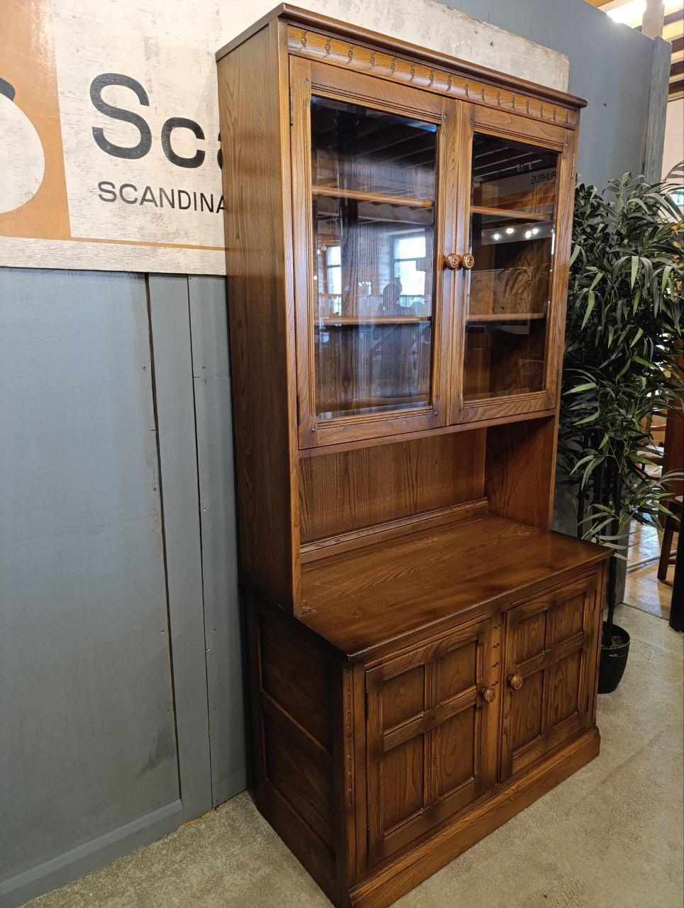 Ercol Mural Display Cabinet In Golden Dawn Finish – Traditional Elegance With Generous Storage photo furniture
