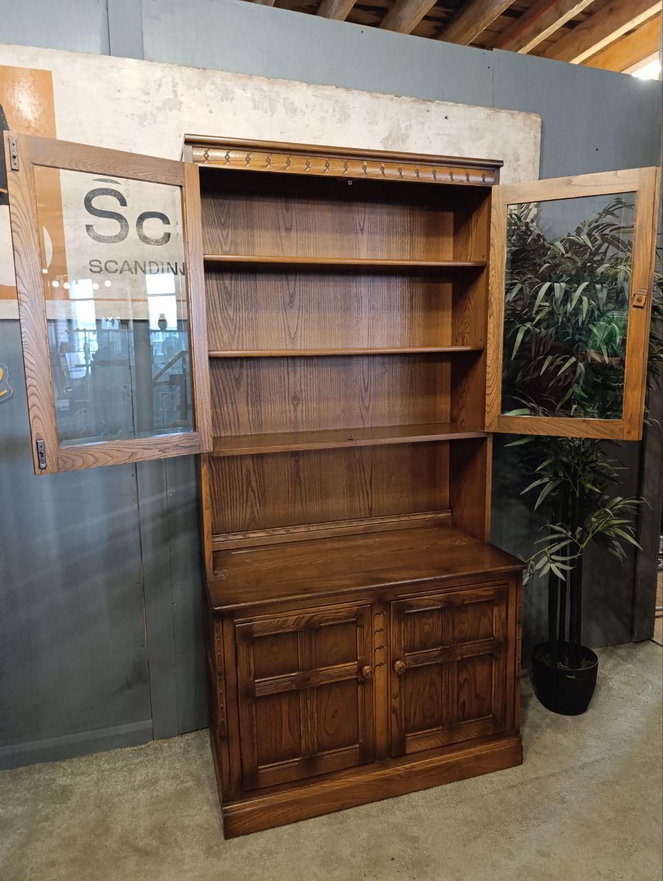 Ercol Mural Display Cabinet In Golden Dawn Finish – Traditional Elegance With Generous Storage photo Furniture