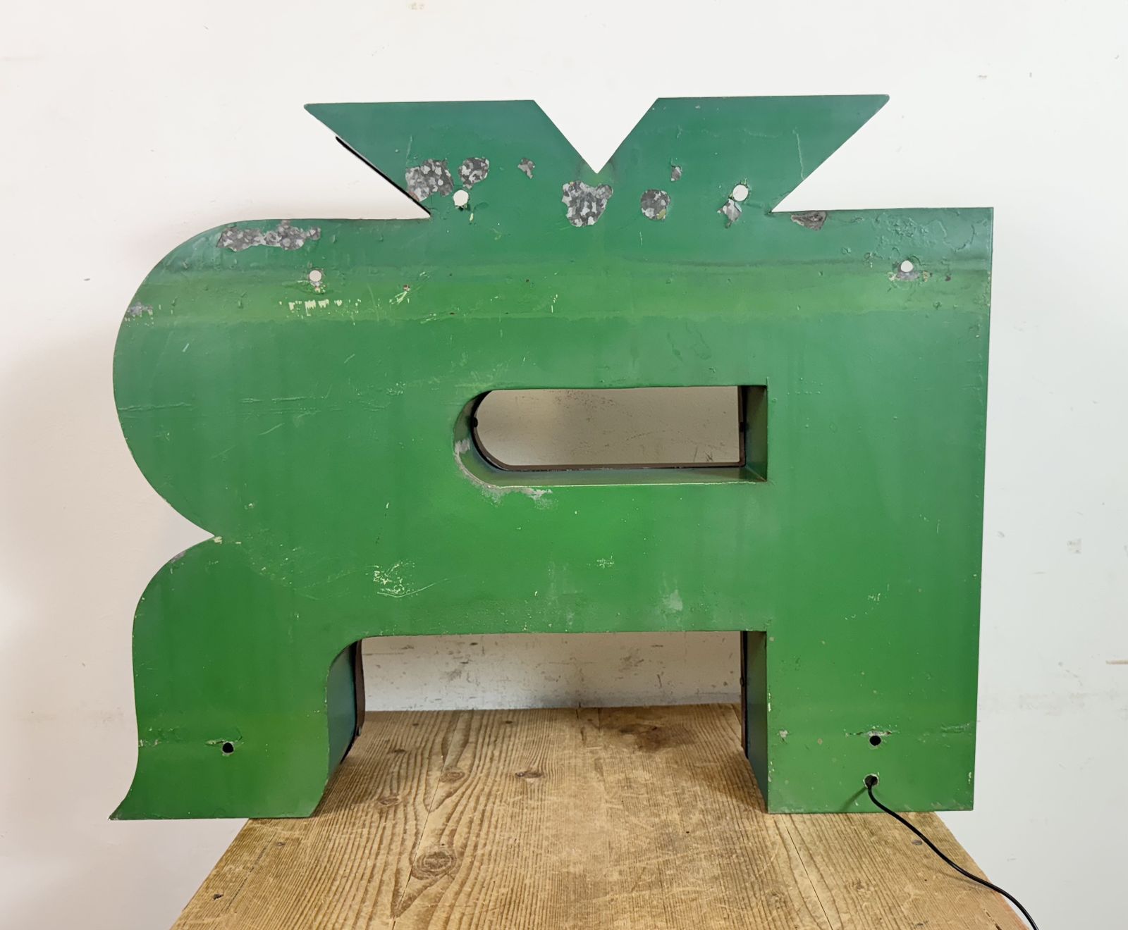 Large Vintage Illuminated Advertising Letter ř , 1960s photo 289.0