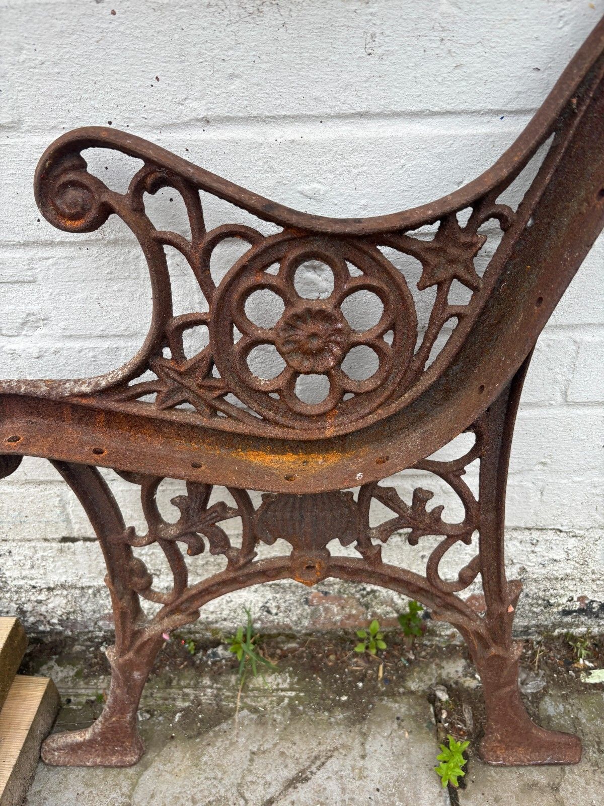 Vintage Cast Iron Bench Ends photo Garden Furniture