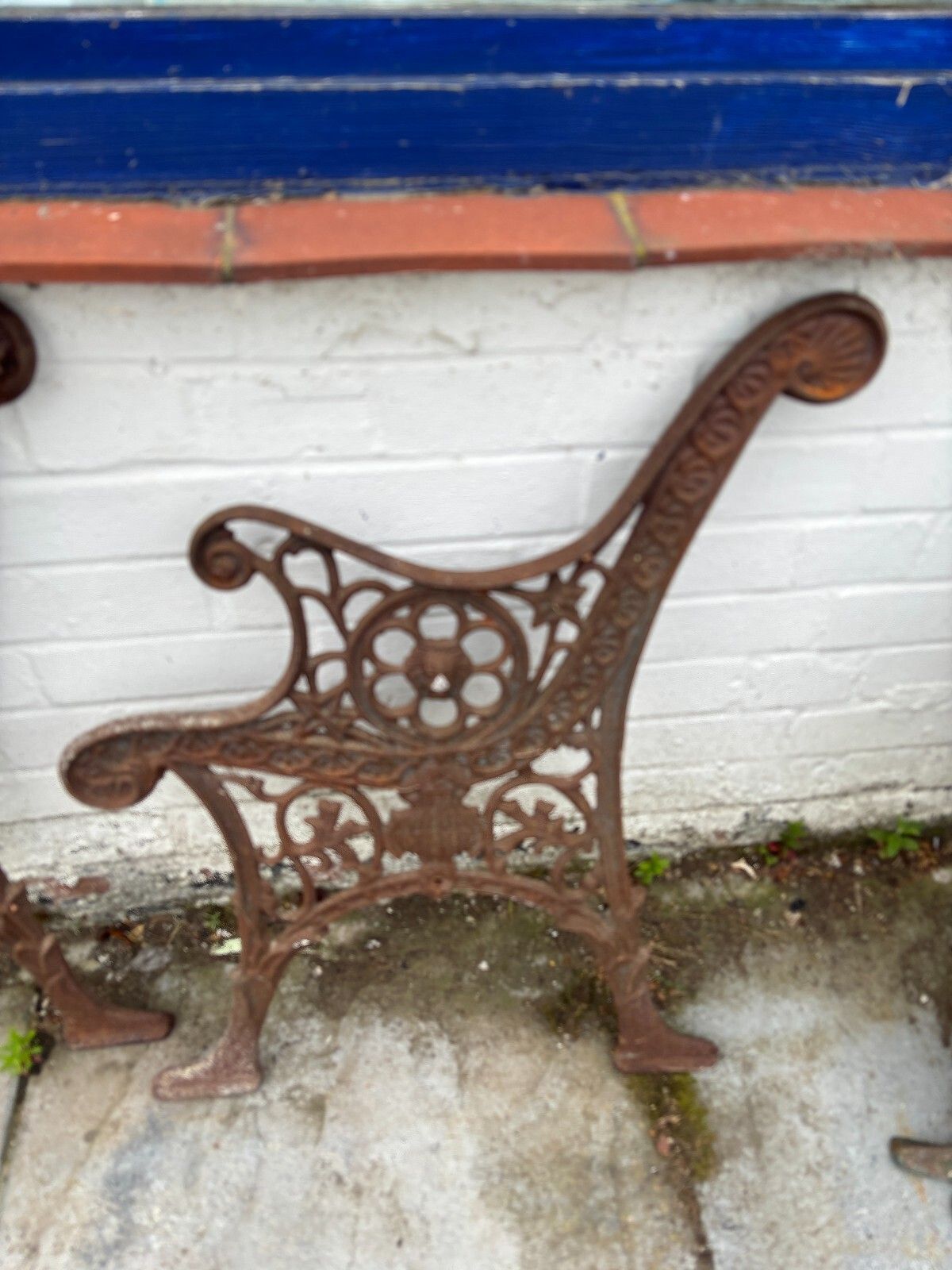 photo for sale Vintage Cast Iron Bench Ends