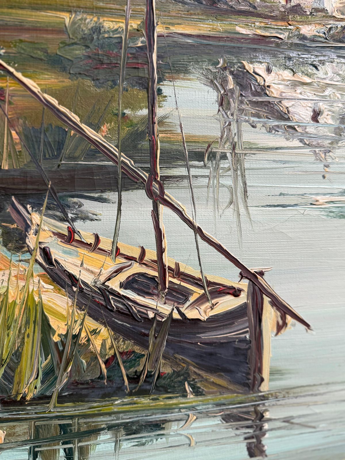 Peinture à l'huile sur toile, paysage avec cabane, Méditerranée espagnole, Rocamora photo buy