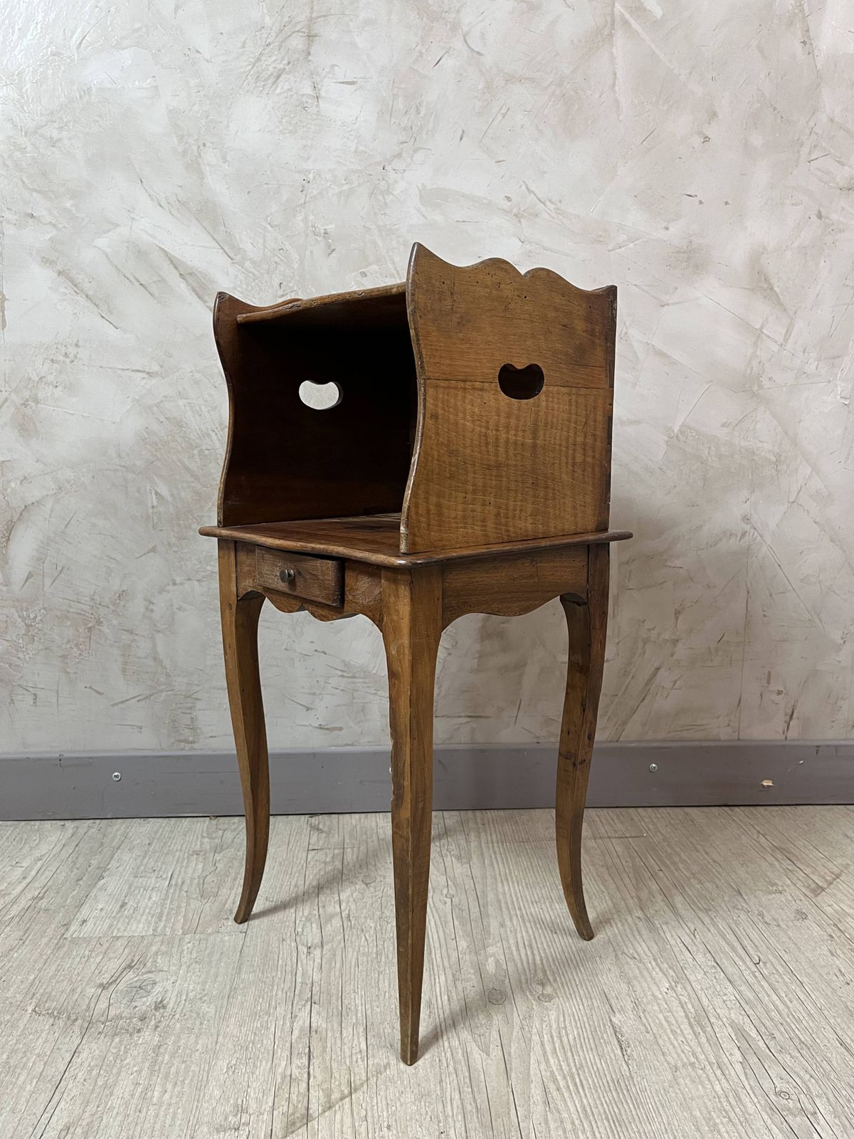 Small Louis XV Wooden Bedside Table In Country Style photo for sale