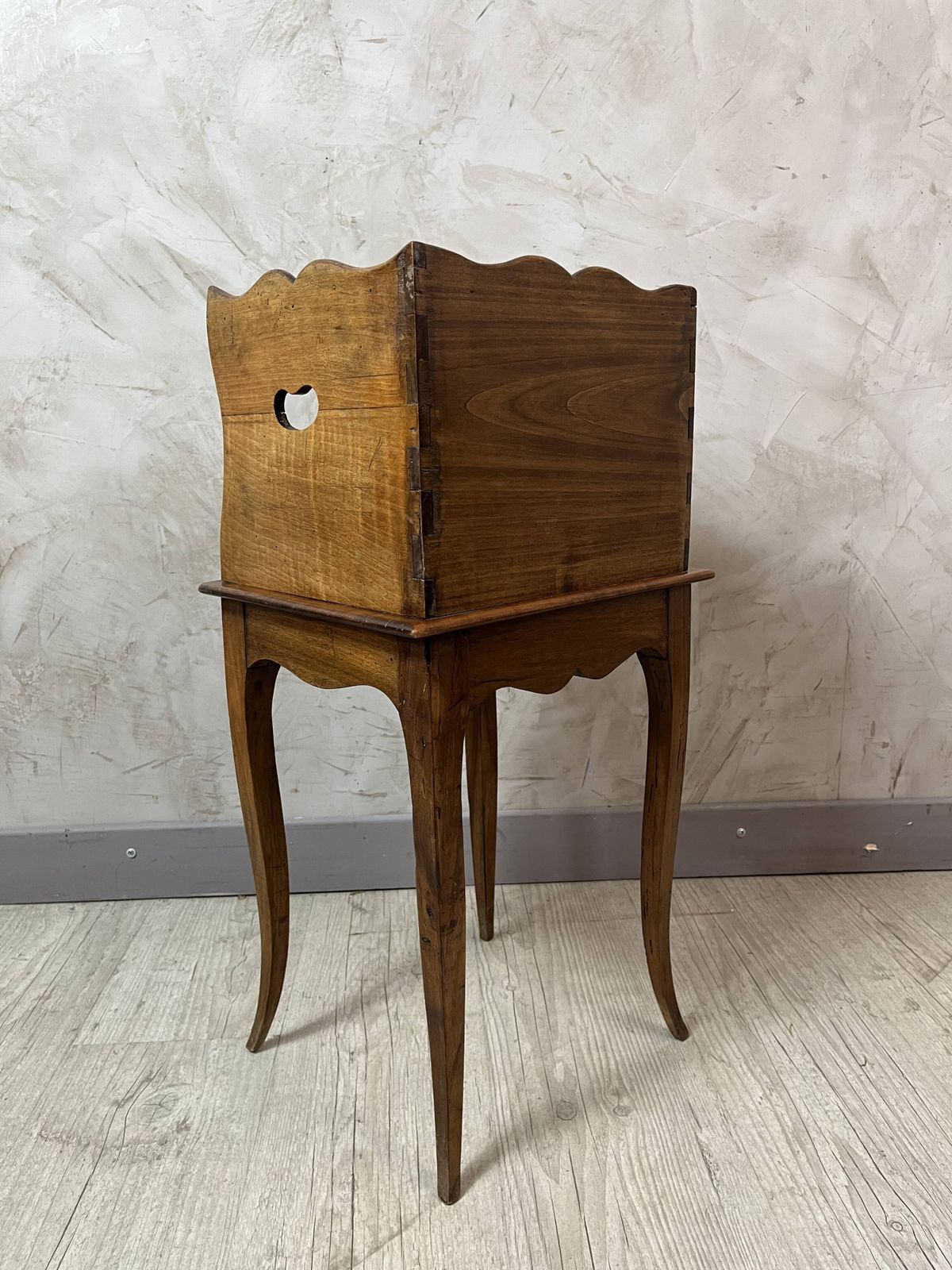 Small Louis XV Wooden Bedside Table In Country Style photo 188.0
