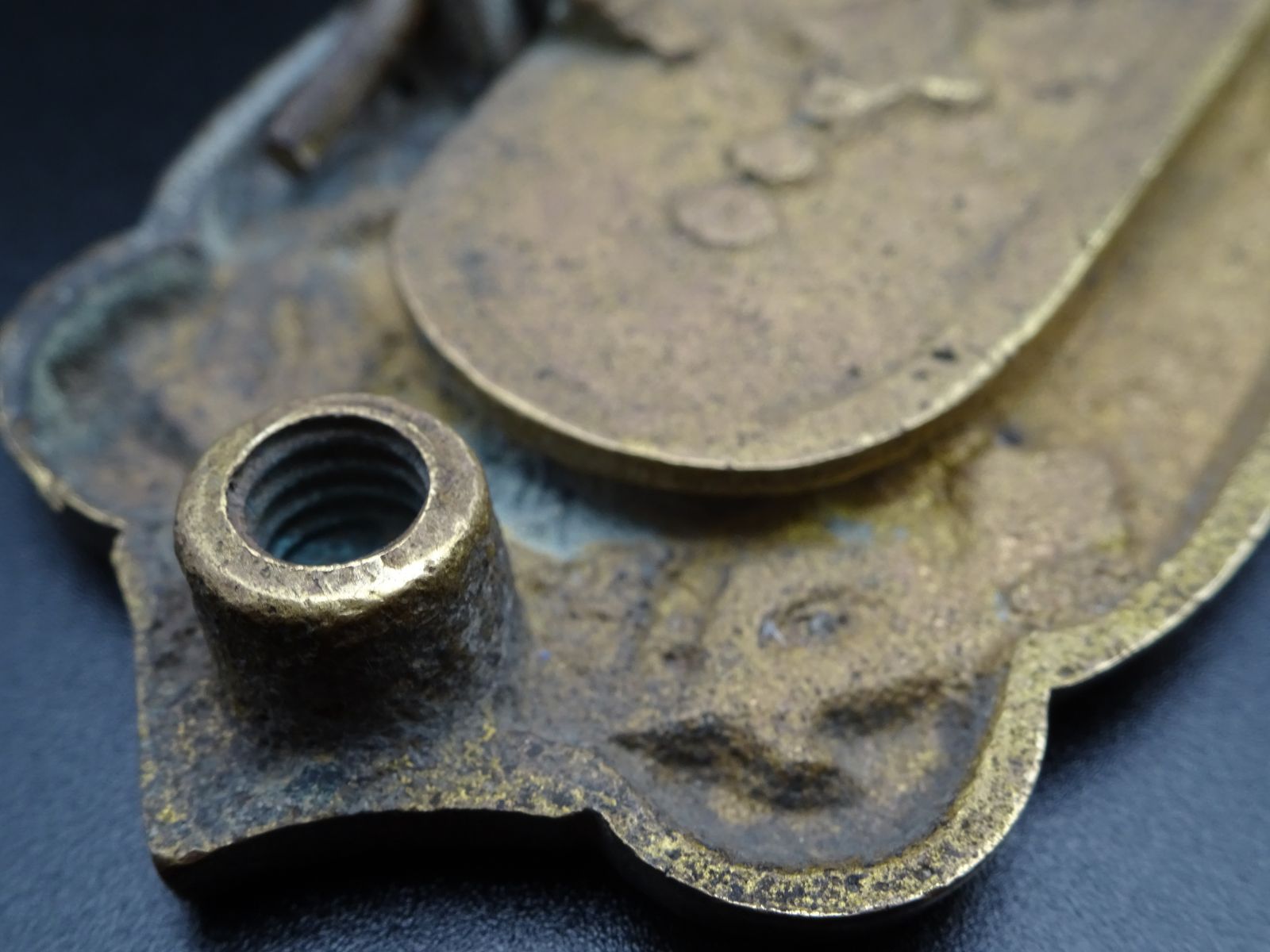 Reclaimed Antique Cast Brass Letter Plate (Small) photo Home Fixtures