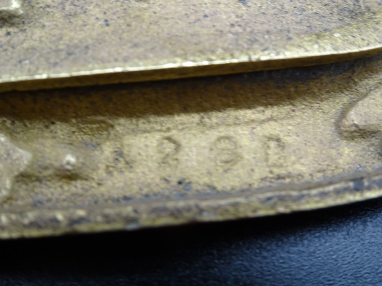 photo for sale Reclaimed Antique Cast Brass Letter Plate (Small)