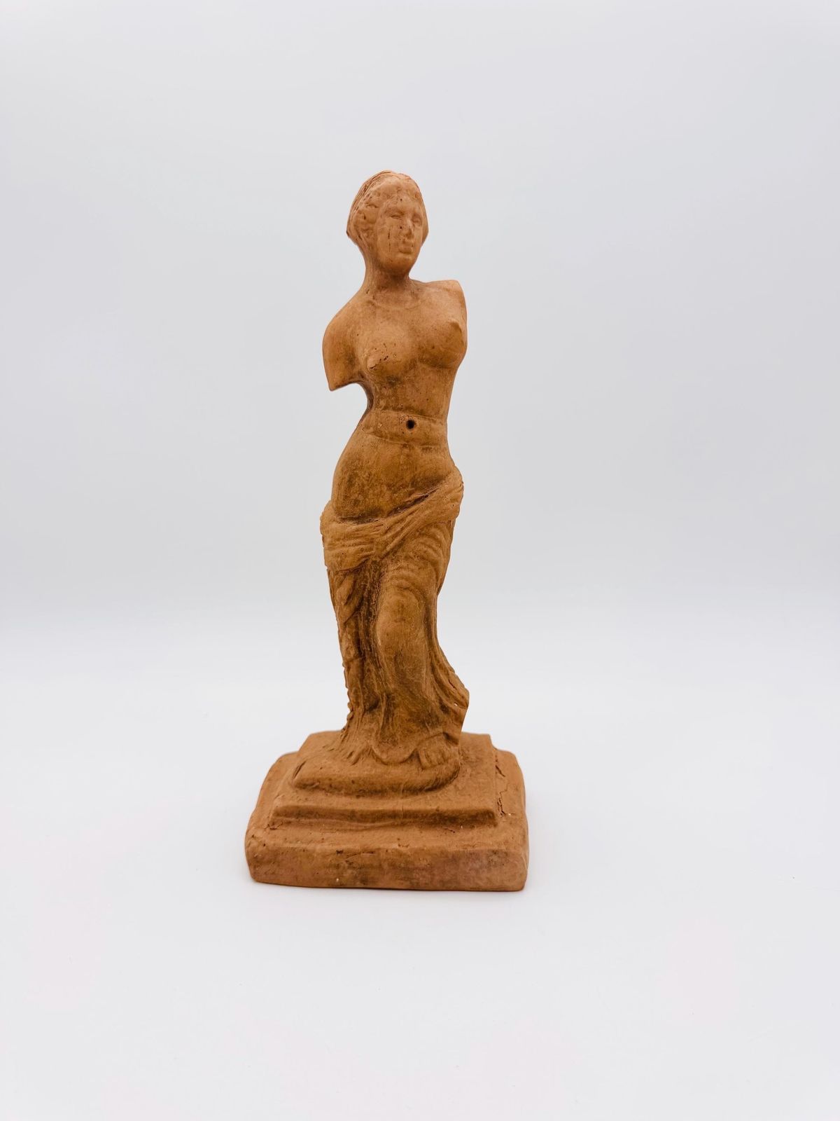Small Terracotta Venus Ornament, Garden Godess Figurine, Nude Woman Figure