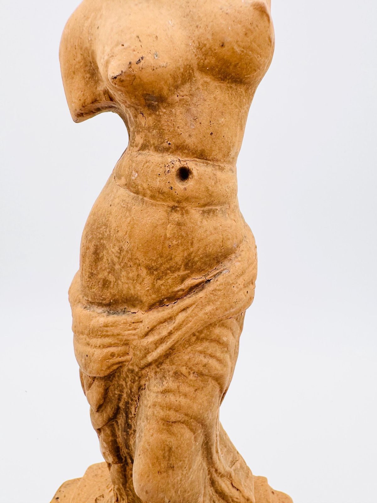 Small Terracotta Venus Ornament, Garden Godess Figurine, Nude Woman Figure photo Home Decor