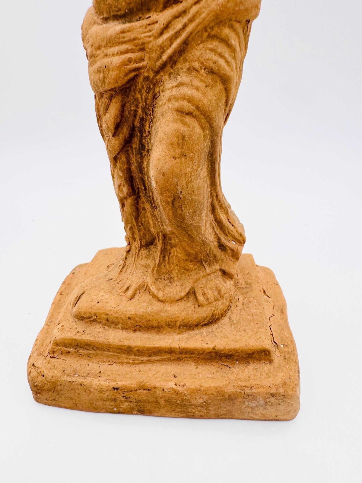 Small Terracotta Venus Ornament, Garden Godess Figurine, Nude Woman Figure photo 65.0