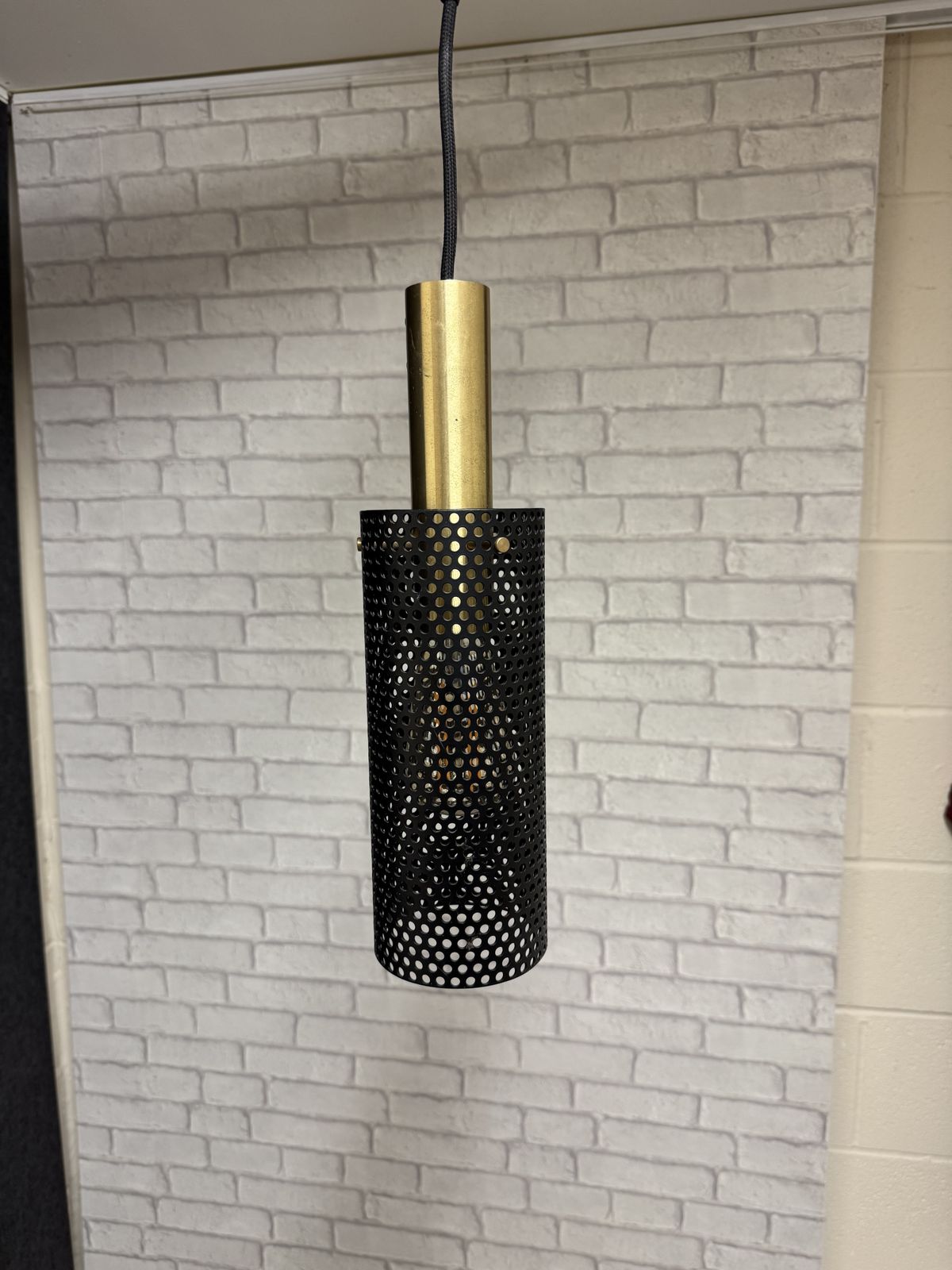 Reclaimed Lighting: Black Cylindrical Cage Pendant (Quantity 6x) photo furniture