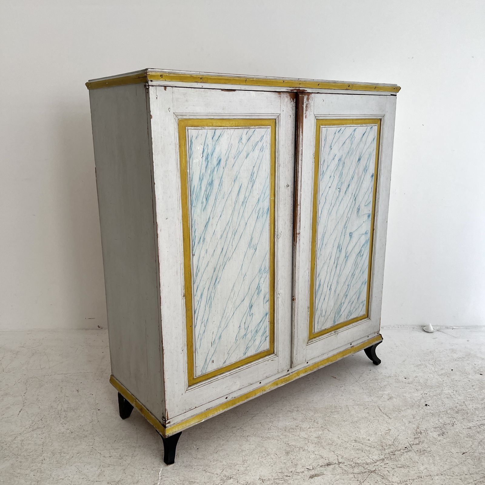 19th Century Swedish Faux Marble Painted Cabinet photo 1750.0