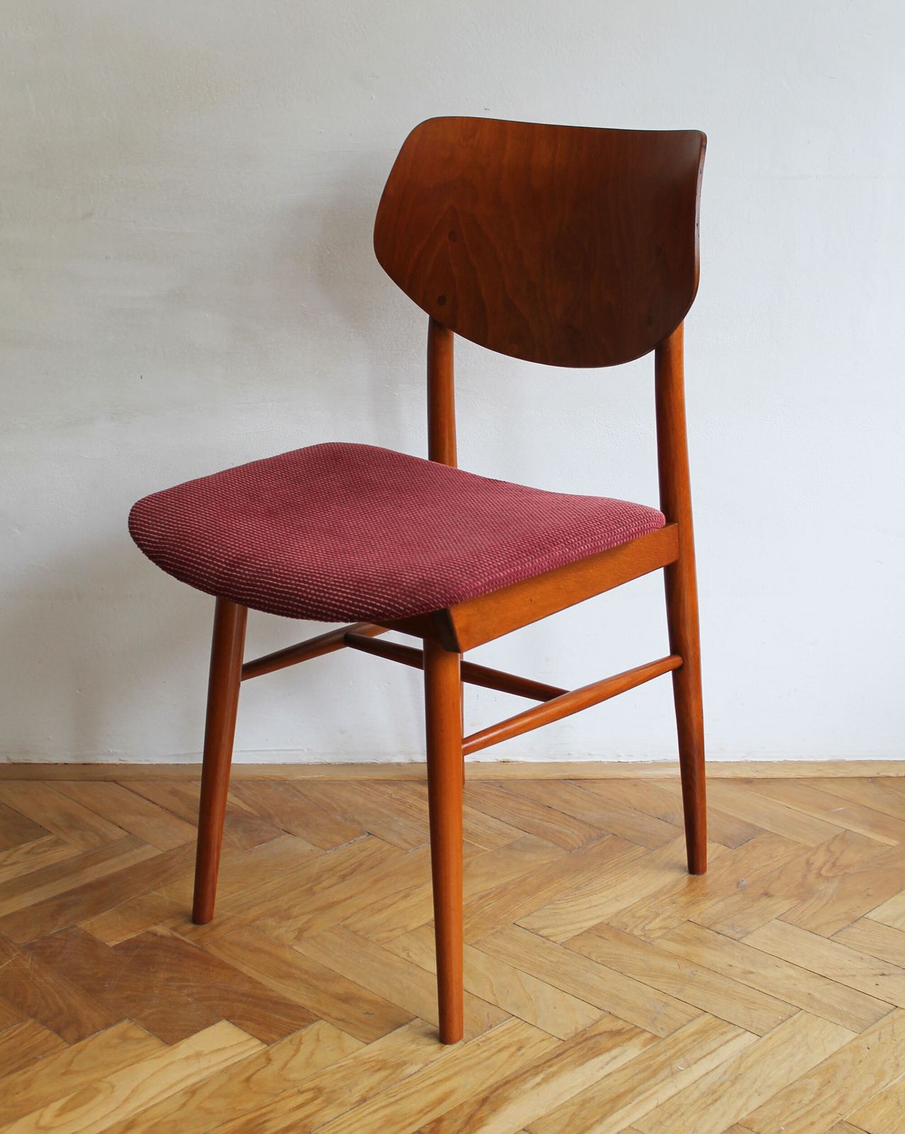 Set Of Four 1960s Czech Dining Chairs By Ton With Scandi Influence photo vintage