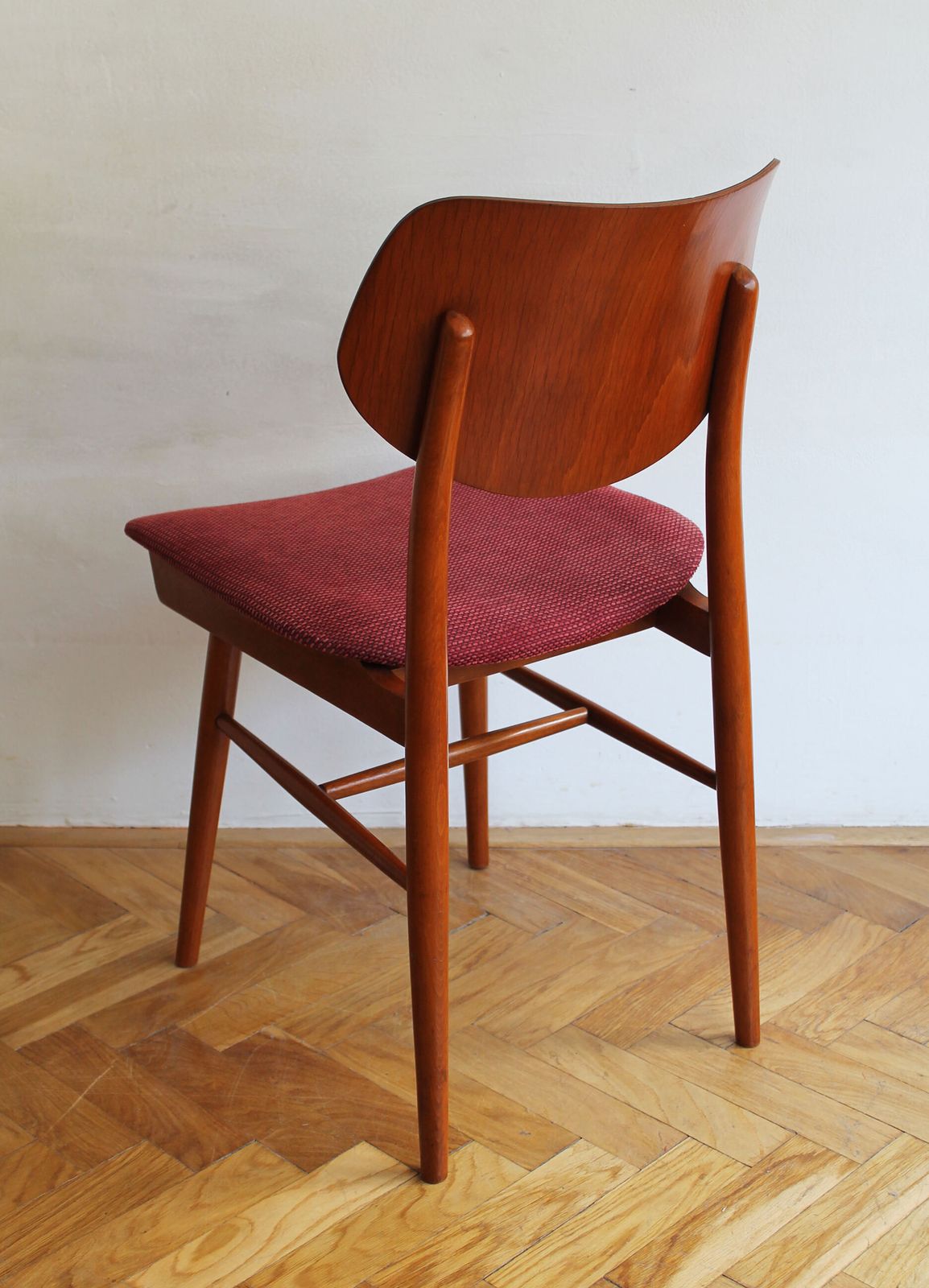 photo for sale Set Of Four 1960s Czech Dining Chairs By Ton With Scandi Influence