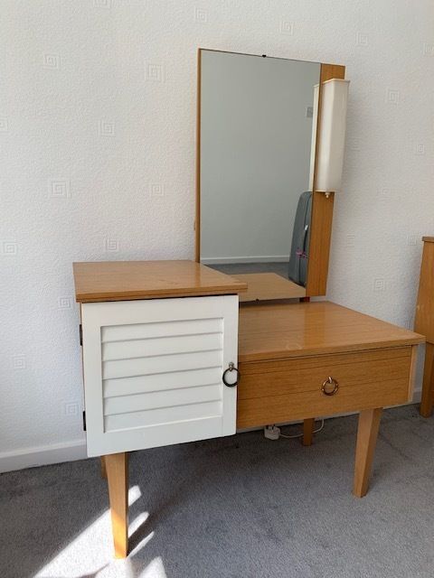 Original Rare 1970's 3 Piece, Wardrobe, Draws And Vanity Set.