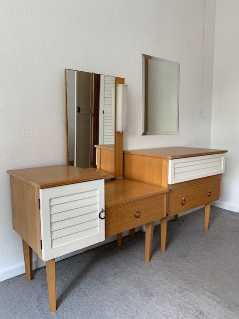 photo furniture Original Rare 1970's 3 Piece, Wardrobe, Draws And Vanity Set.