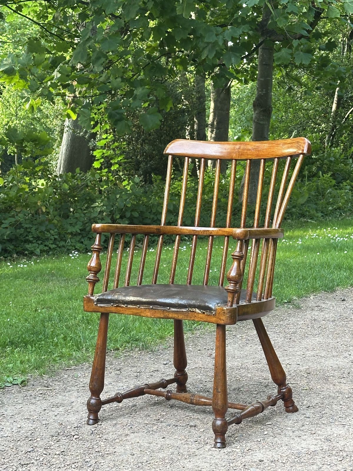 An Unusual Low Backed Darvel Chair Attributed To Hugh Shields, Ayrshire, Late 19th Century photo furniture