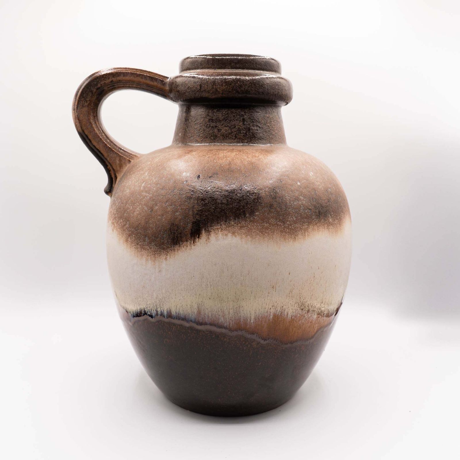 Stunning And Heavy Mid Century Brown Floor Vase   Scheurich   Form 486 38   1970s photo vinterior