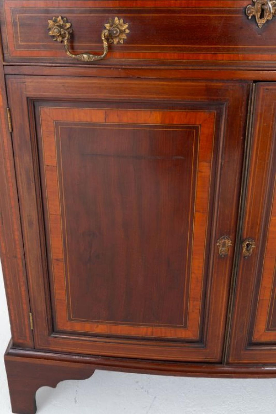 Sheraton Library Bookcase Bow Fronted Cabinet Revival photo Furniture