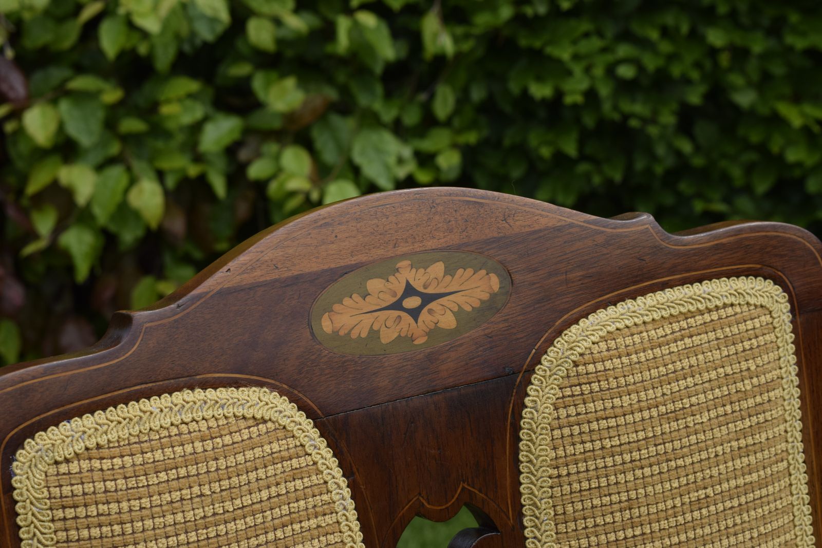 photo buy Edwardian Mahogany Inlaid Rocking Chair
