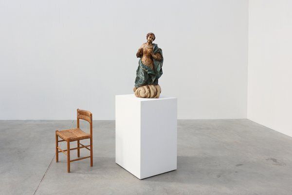 18th Century French Religious Statue Of The Virgin Mary On A Cloud photo Art