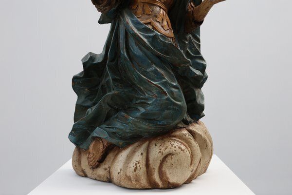 photo furniture 18th Century French Religious Statue Of The Virgin Mary On A Cloud