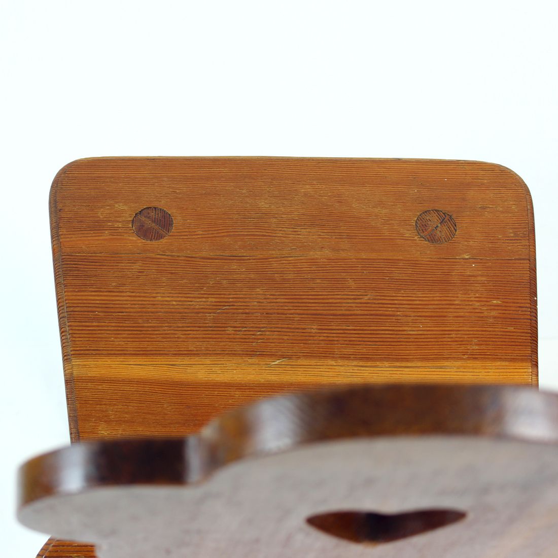 Folk Style Dining Chair In Wood, Czechoslovakia 1973 photo for sale