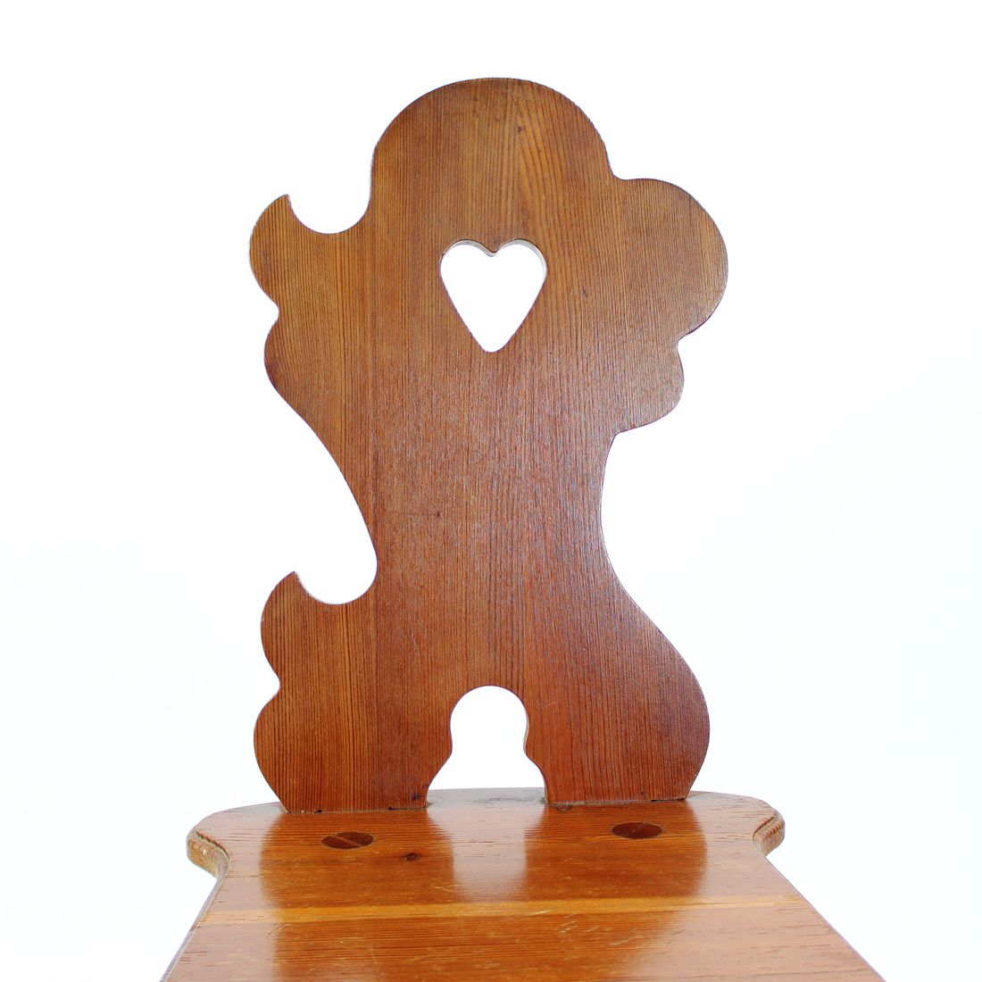 photo vintage Folk Style Dining Chair In Wood, Czechoslovakia 1973