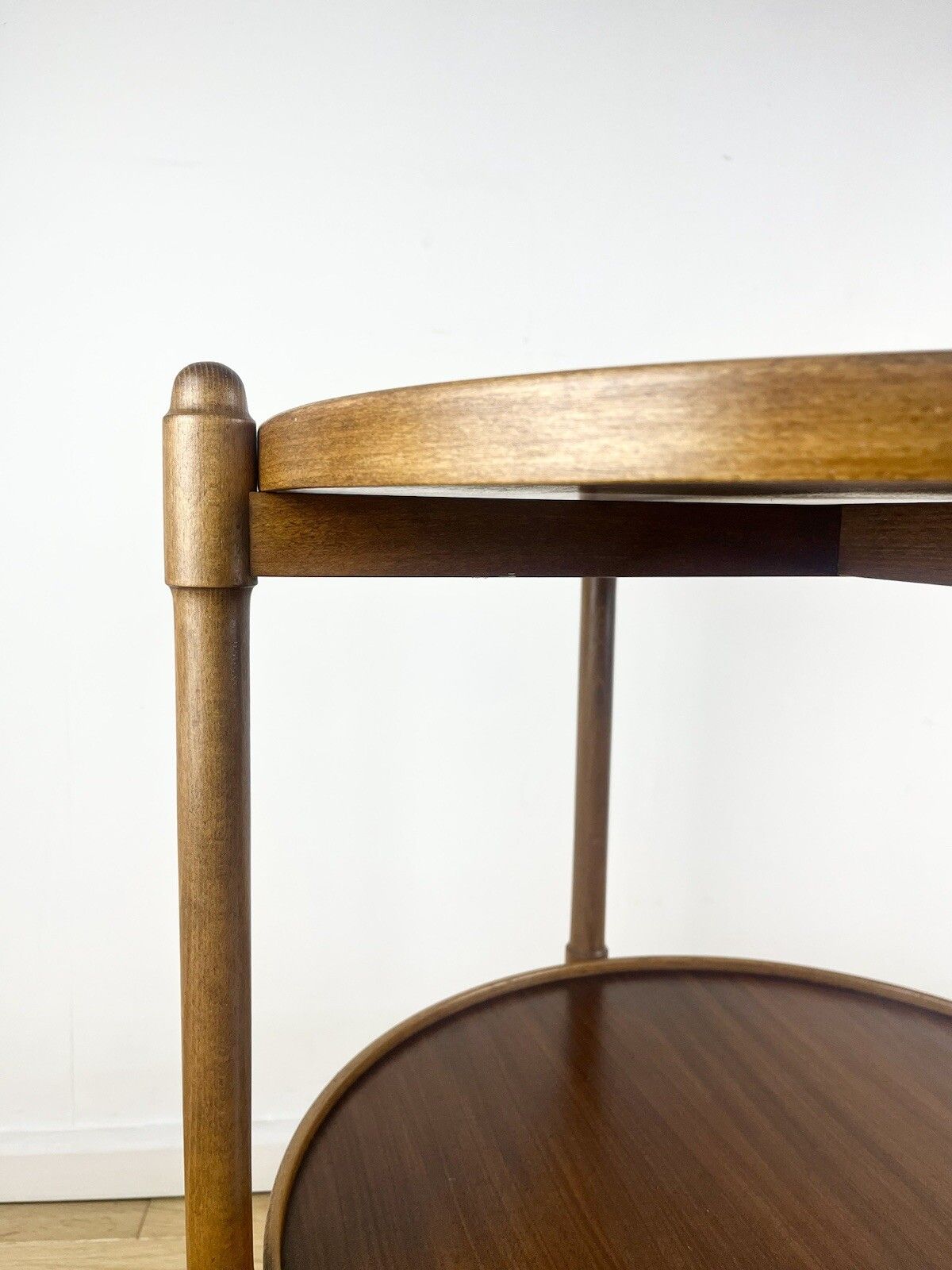 Beautiful English Drinks Trolley Side Table Oak And Mahogany Mid Century 1950s photo Furniture