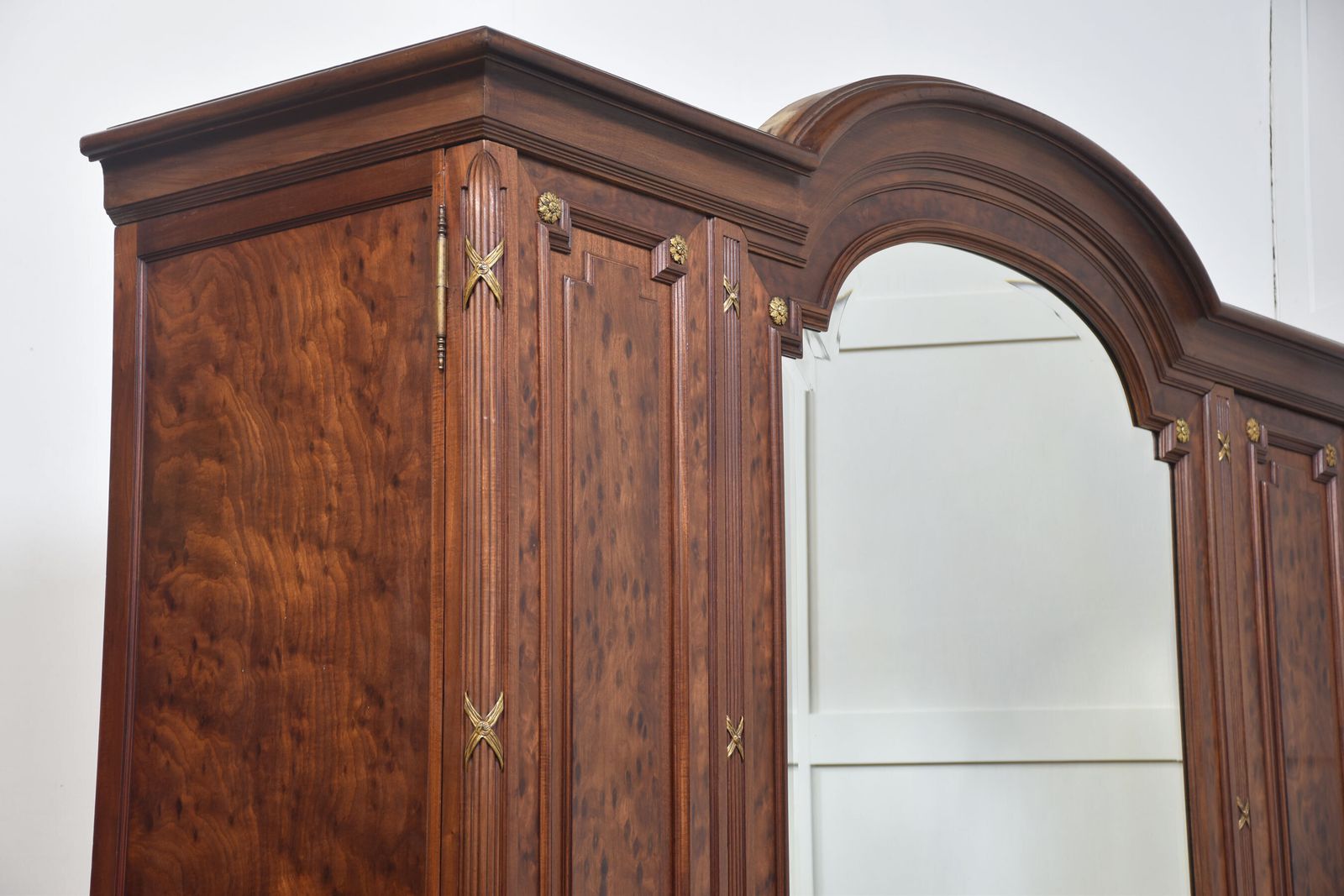19th Century French Louis XVI Mahogany And Gilt Bronze Wardrobe photo Furniture