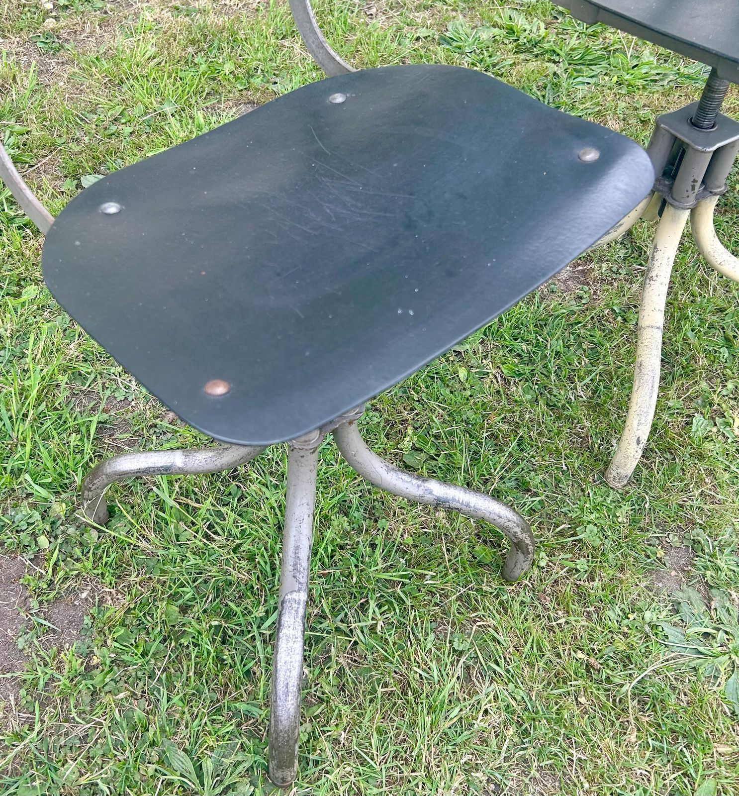 5 Available Industrial Tansad Swivel Office Chair Metal Vintage Retro Antique Machinist Desk School Decor Bar Factory photo vinterior