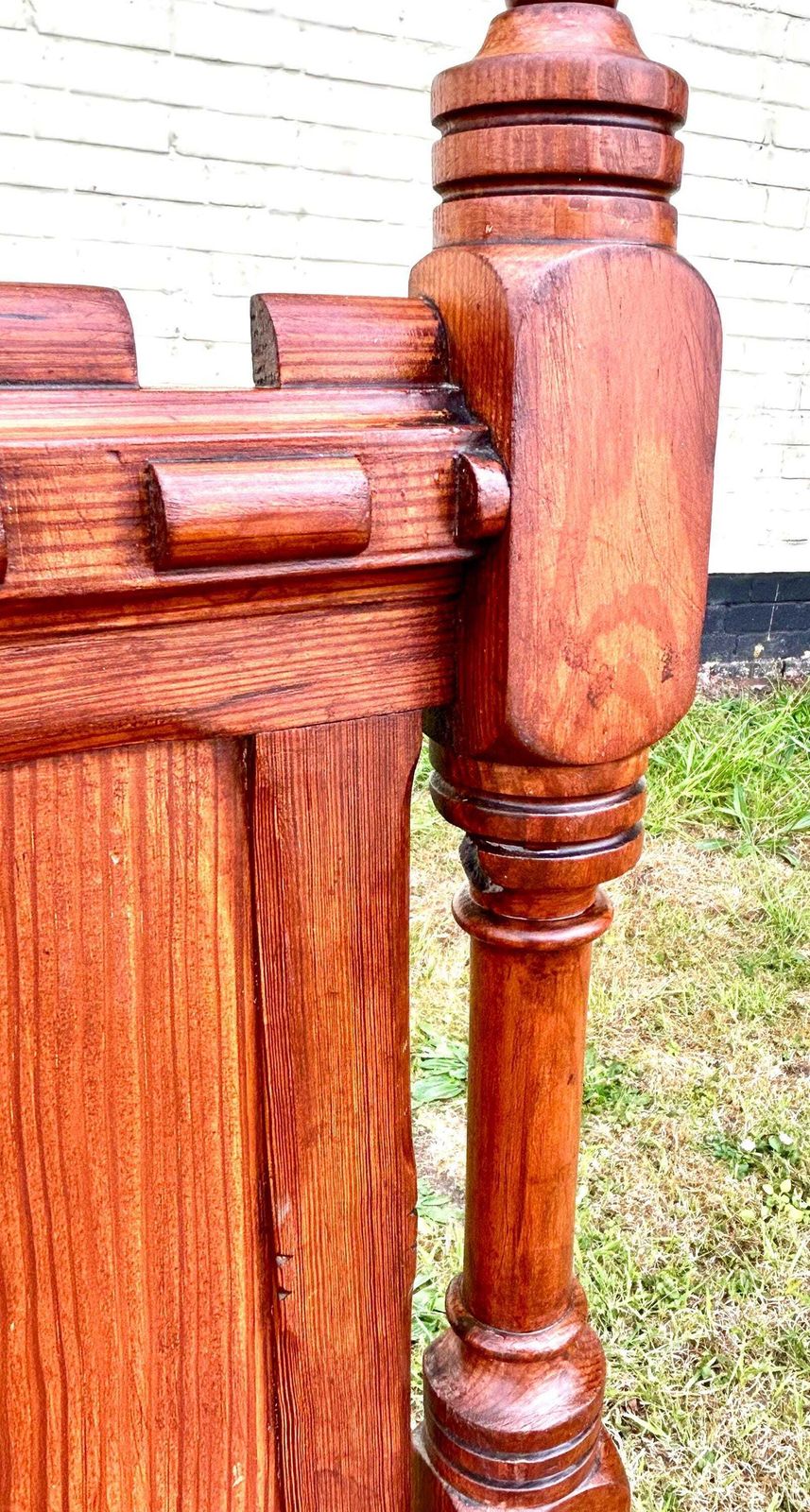 Antique Pitch Pine Hall Chair Gothic Church Wooden Hall Vintage Industrial Seating Arts And Crafts Victorian photo vintage