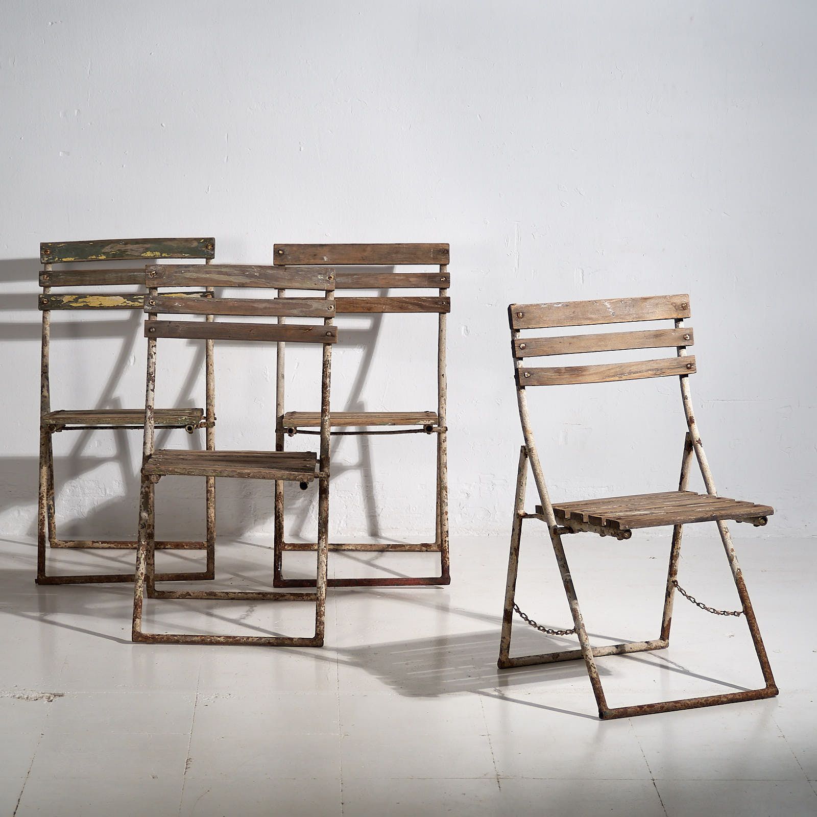 Antique Garden Chairs (C.1920).Set Of 4 Pieces #31