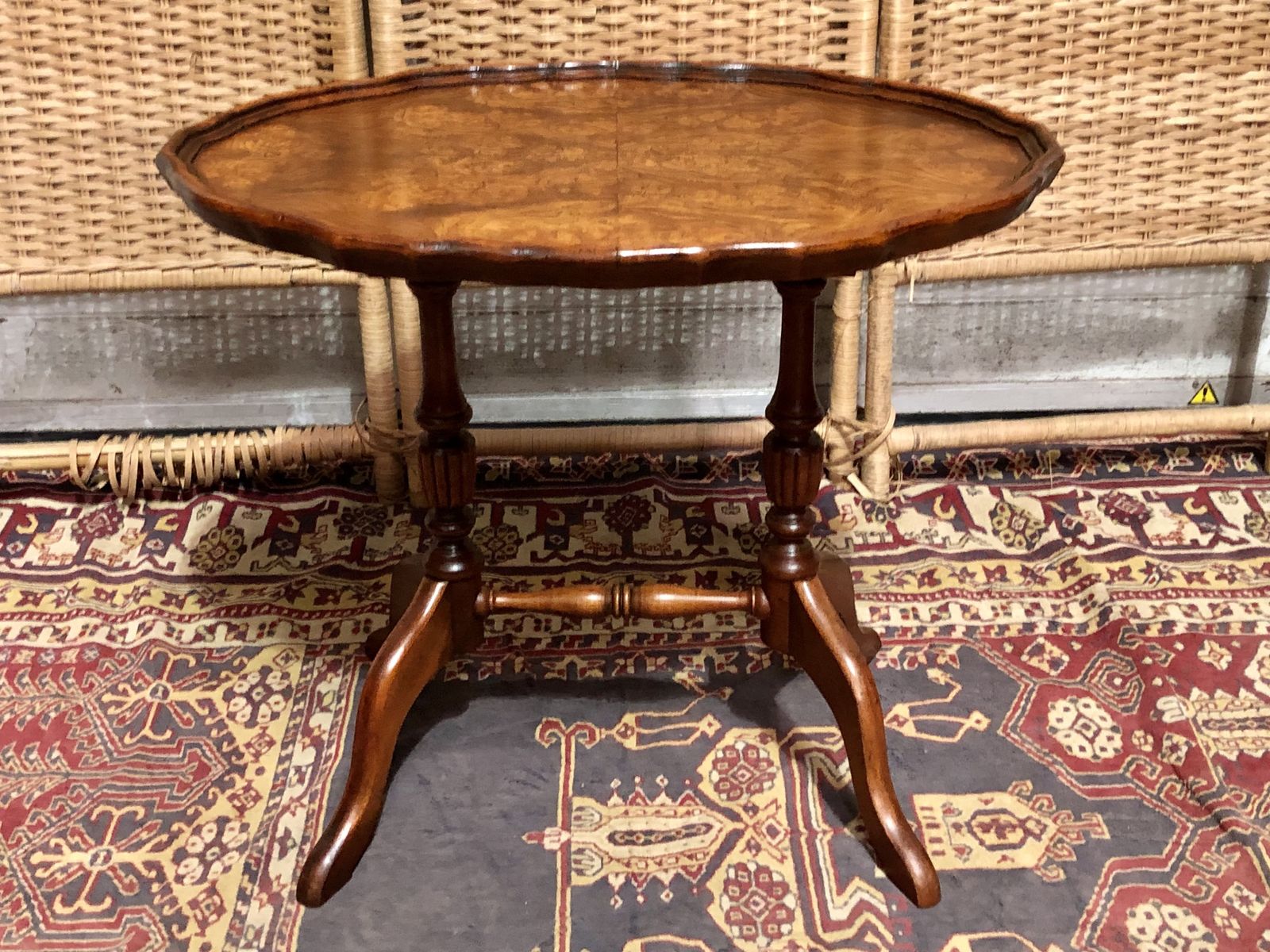 279.0 Handsome Vintage Burl Wood Occasional Table From " Brights Of Nettlebed " photo