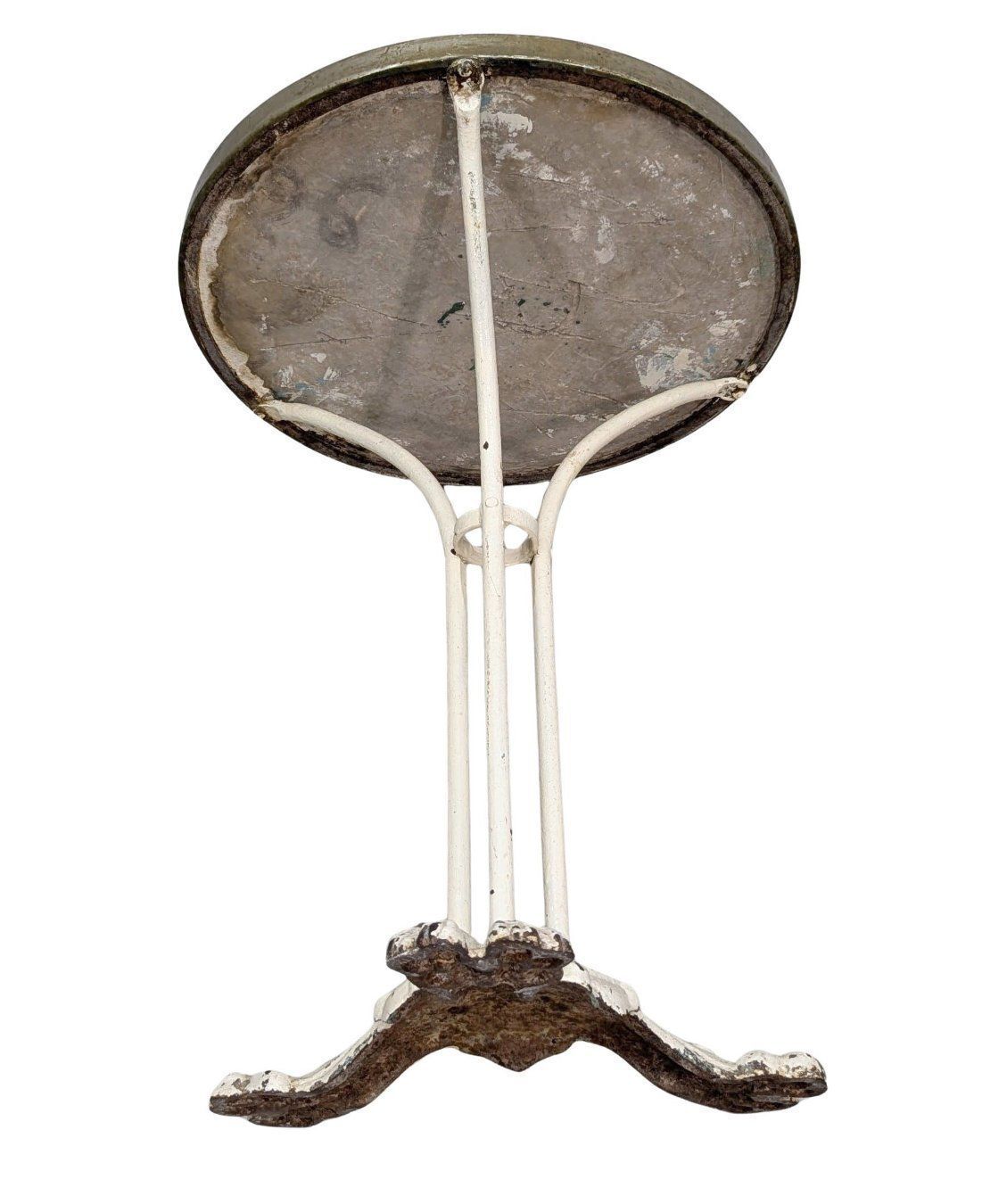 19th Century Lacquered Iron Tripod Garden Table photo furniture