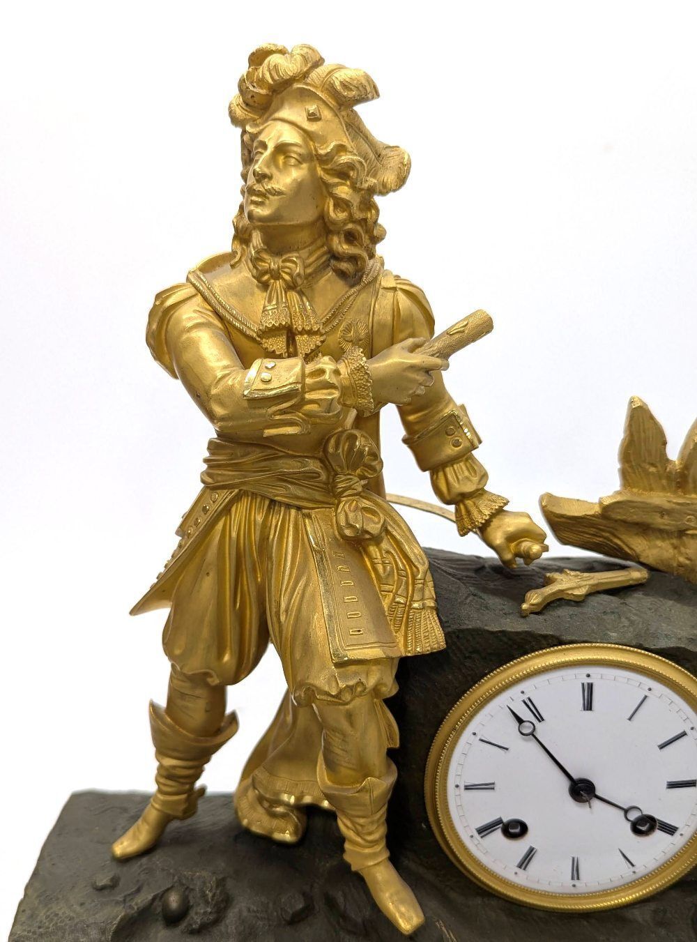 Restoration Period Military Clock In Gilded And Patinated Bronze photo furniture