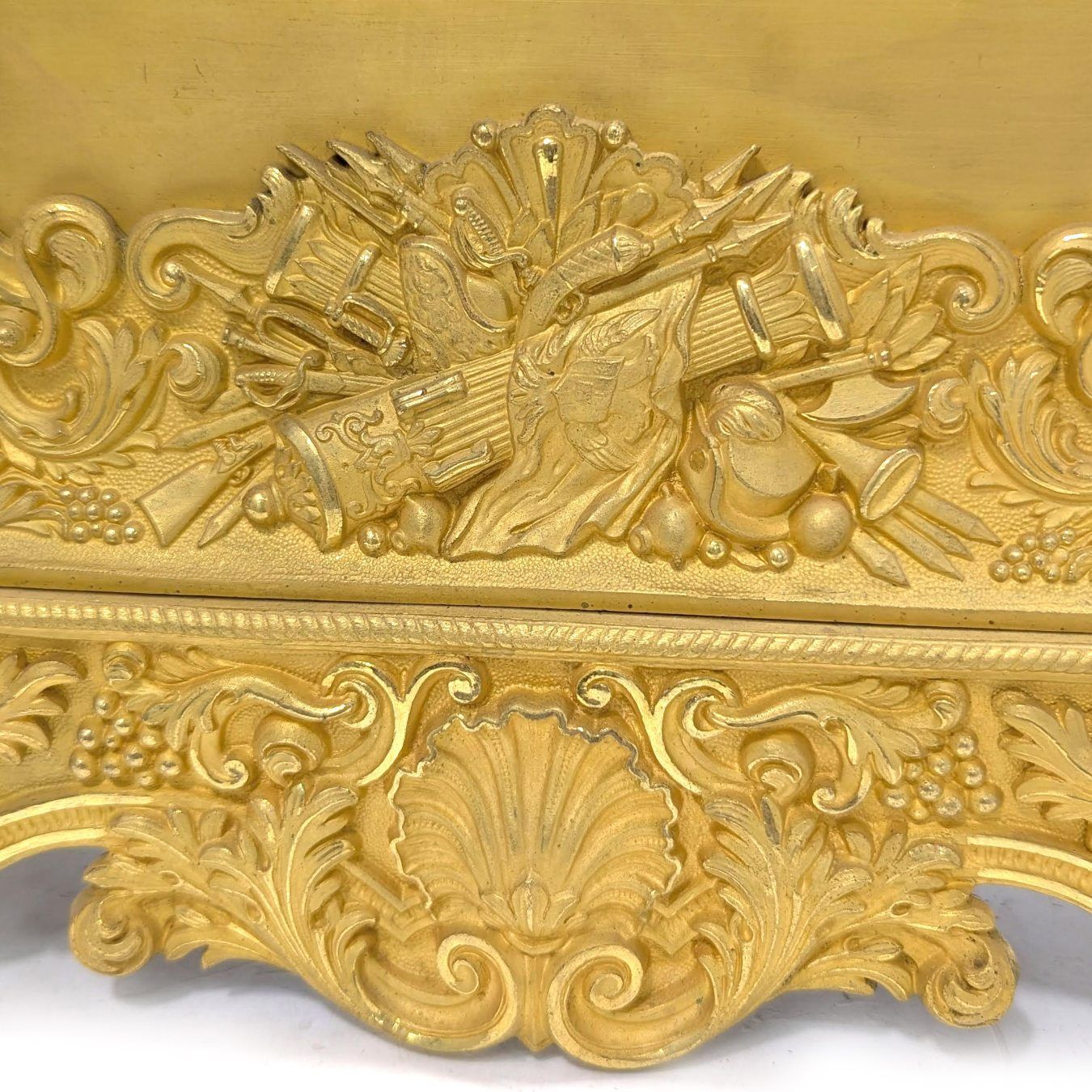 photo furniture Restoration Period Military Clock In Gilded And Patinated Bronze