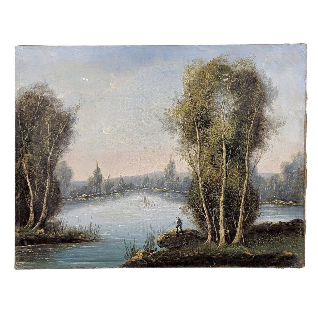 Landscape Oil On Canvas, Late 19th Century, French School