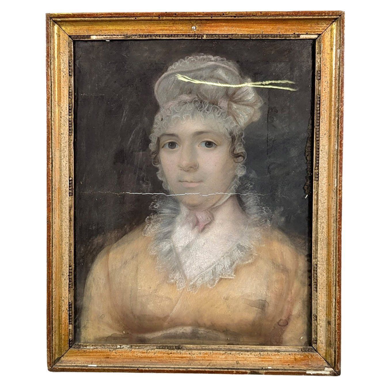 Pastel Portrait Of A Woman From The Early 19th Century