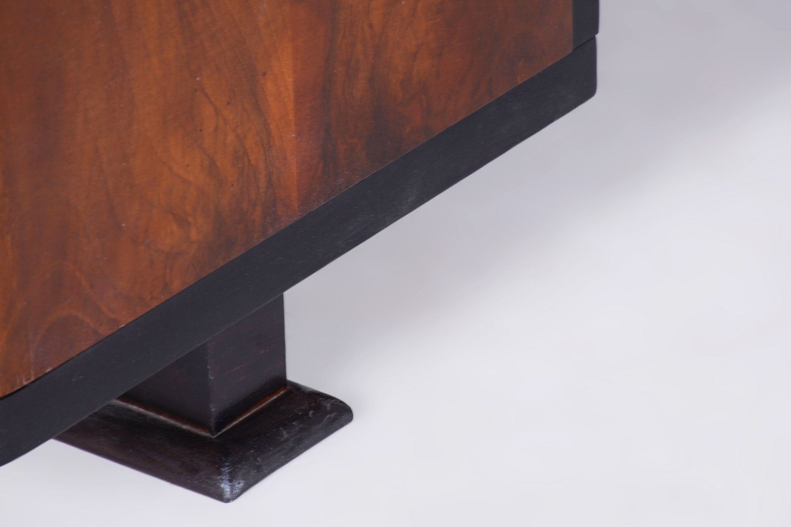 Restored Art Deco Writing Desk, By J. Divíšek, Repolished, Walnut, Czech, 1930s photo vinterior