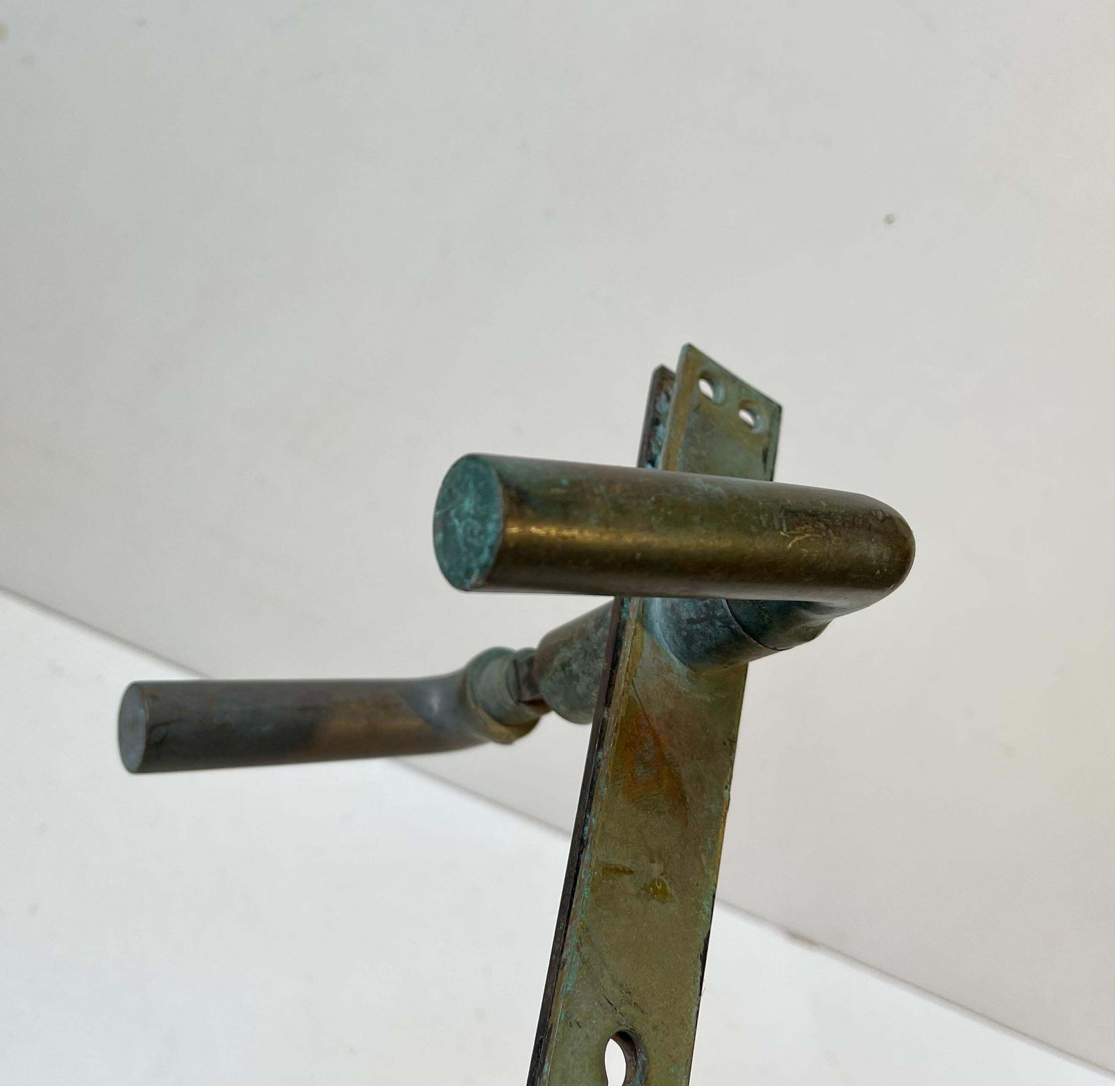 Scandinavian Bauhaus State Building Door Handles In Brass, 1930s, 6 Sets photo buy