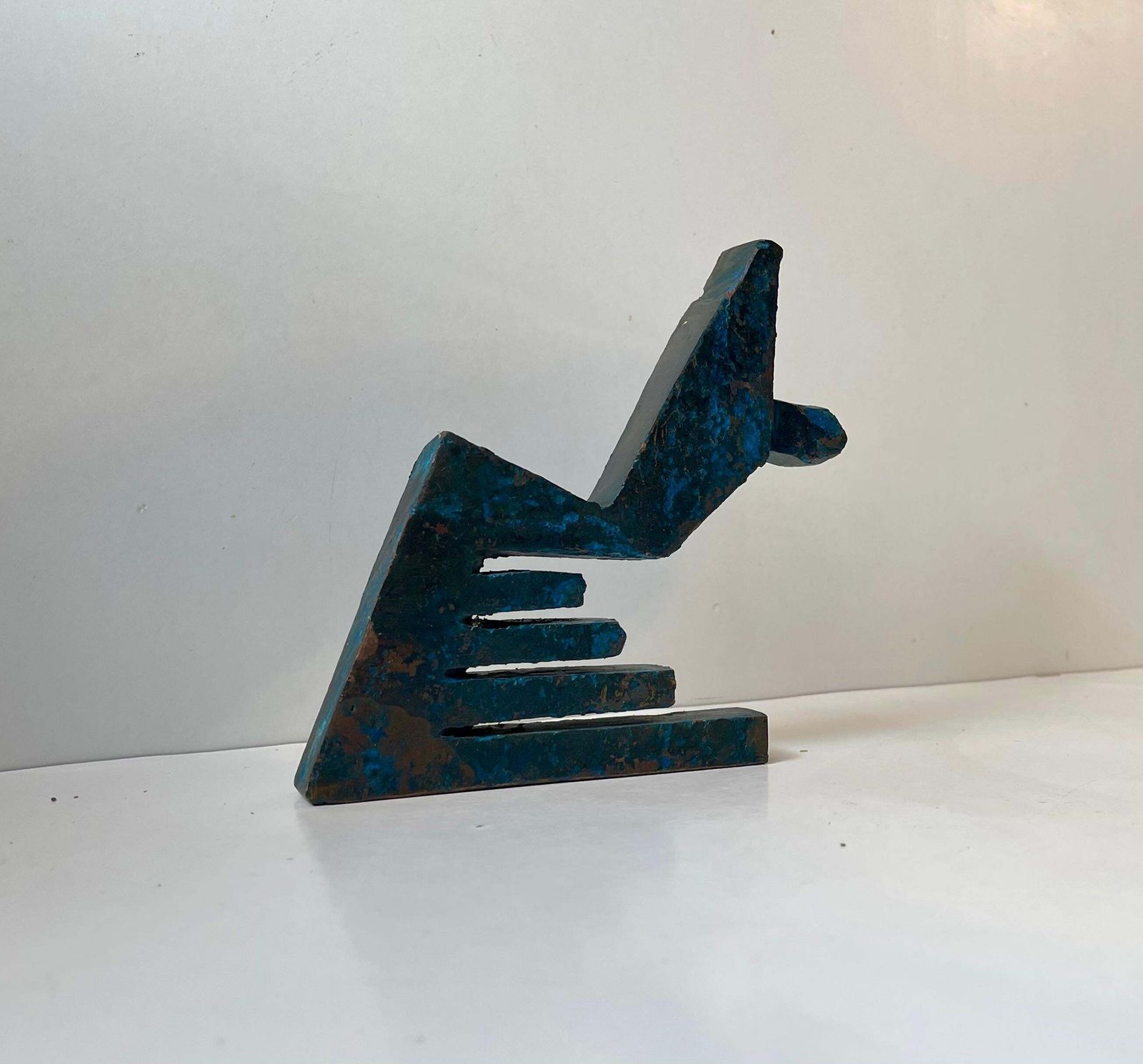 Danish Artist Peder Evald Madsen   Brutalist Bronze Sculptures, 1980s photo vintage