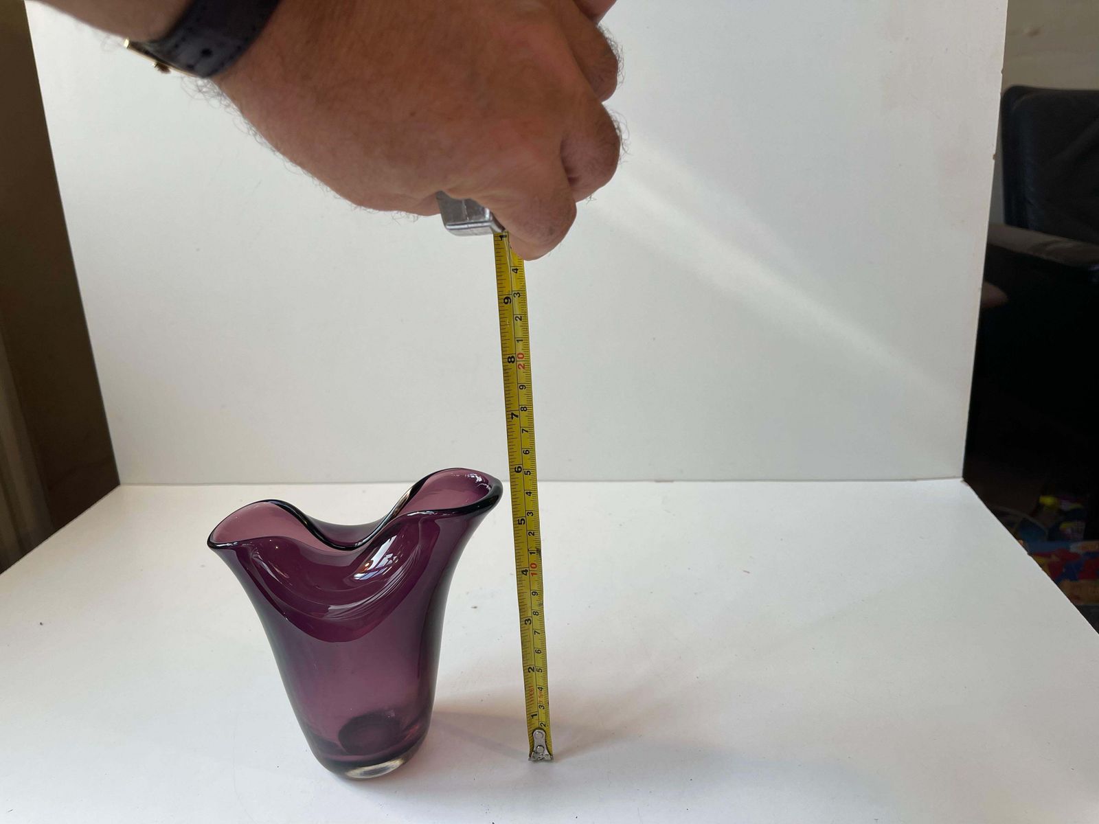 photo furniture Murano Amethyst Glass Vase In The Style Of Fulvio Bianconi For Venini