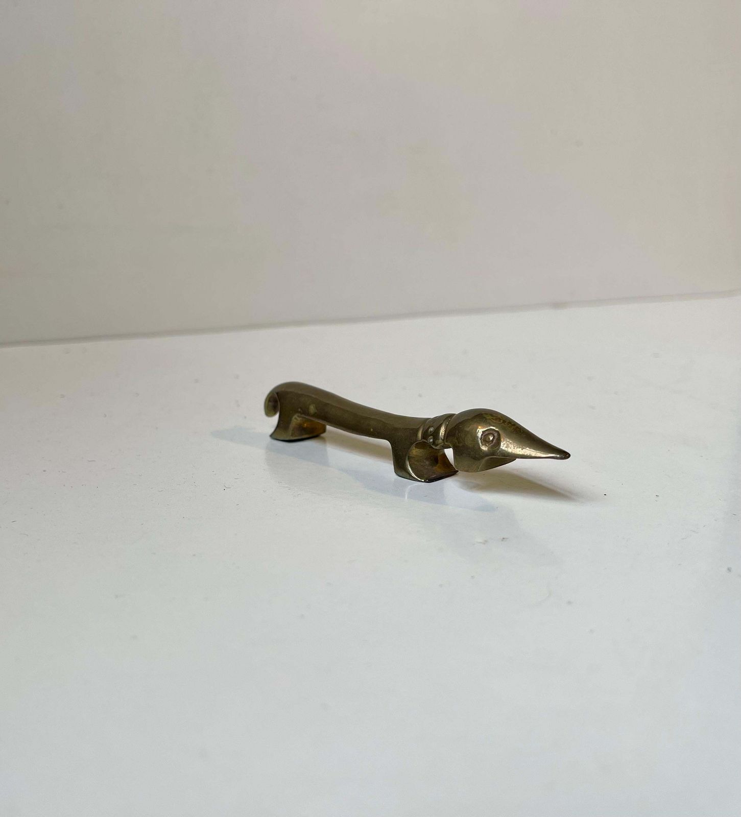 "Noodle" Dachshund Brass Dog Bottle Opener By Bosse Vienna Austria, 1950s photo 199.0