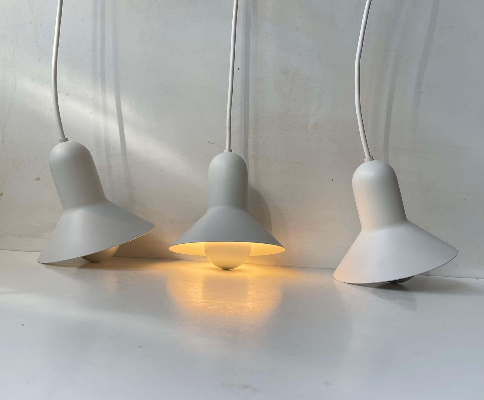 Danish Minimalist White Confetti Pendant Lamp By Claus Bonderup   Focus, 1970s photo Lighting