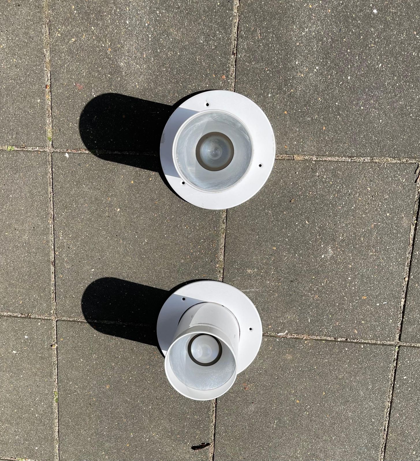 White Danish Minimalist Pipe Flush Mounts By Friis & Moltke For Lampas, 1970s photo 496.0